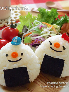 キャラ弁☆簡単おにぎりキャラご飯プレート-レシピのメイン写真