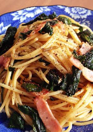 ランチに簡単ベーコンとほうれん草のパスタ-レシピのメイン写真