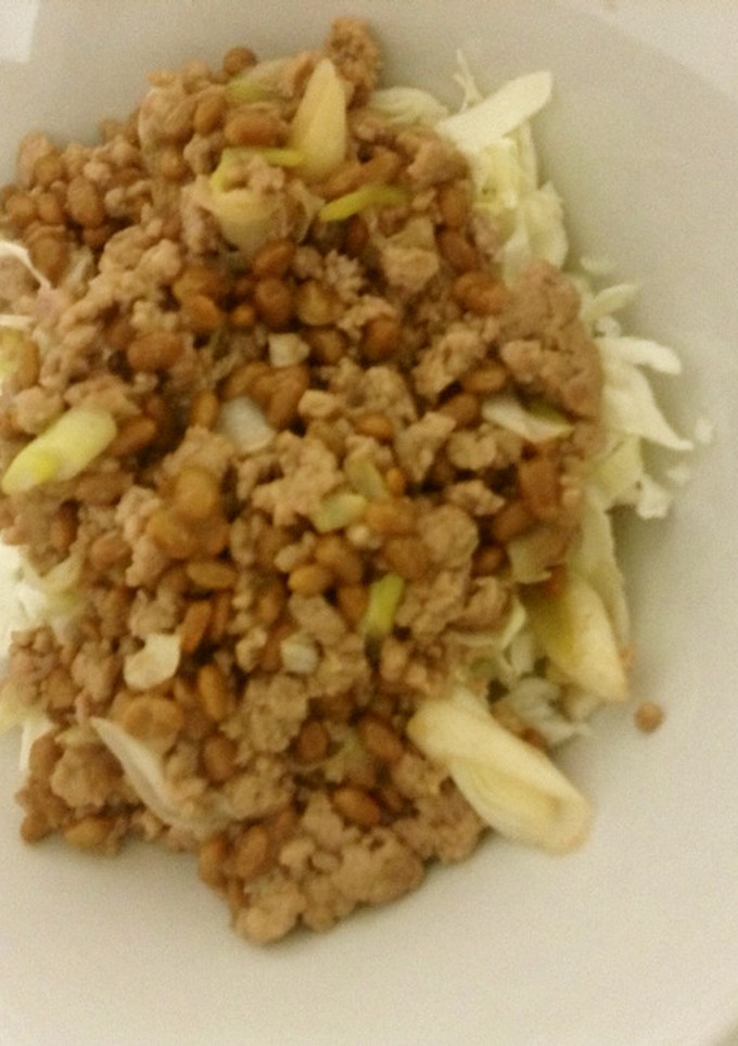 豚ひき肉と納豆の炒め物-レシピのメイン写真