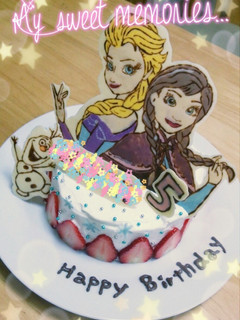 アナと雪の女王 誕生日ケーキ-レシピのメイン写真