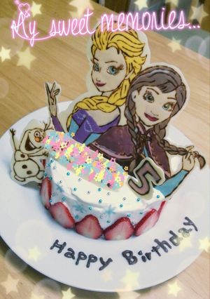 アナと雪の女王 誕生日ケーキ-レシピのメイン写真