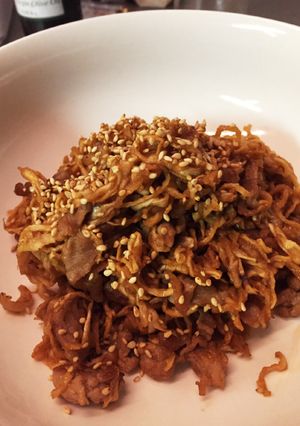 切り干し大根と豚肉の中華みそ炒め-レシピのメイン写真