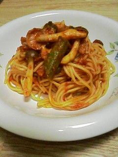 しめじとツナのトマトスパゲティ-レシピのメイン写真