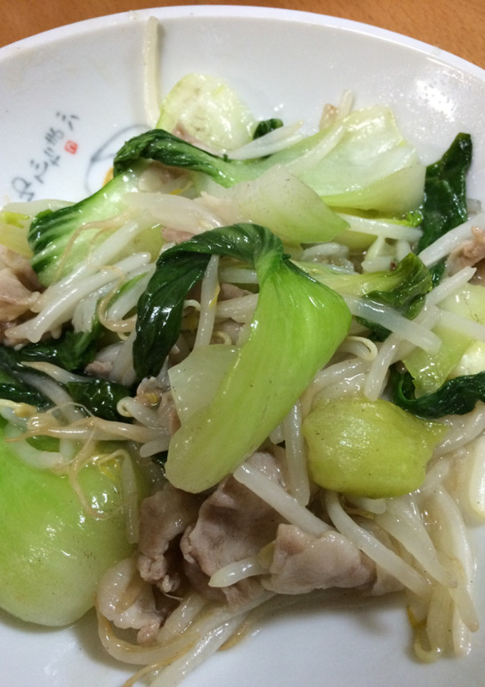 豚肉とちんげん菜の中華炒め-レシピのメイン写真