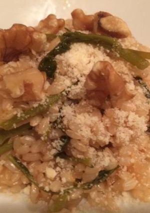クルミとチーズの玄米リゾット-レシピのメイン写真