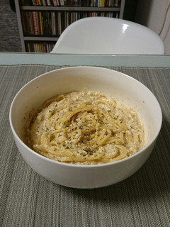 オイルサーディンと豆腐の釜玉風パスタ-レシピのメイン写真