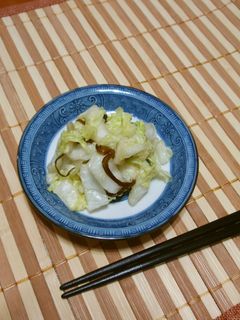 材料3つdeシンプルな白菜の漬け物♪-レシピのメイン写真
