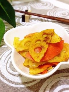 簡単☆蓮根と人参のカレーきんぴら-レシピのメイン写真