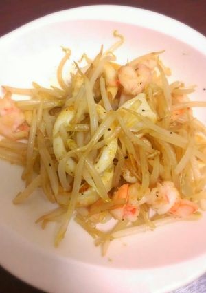 海老&イカのもやし炒めガーリック醤油味-レシピのメイン写真