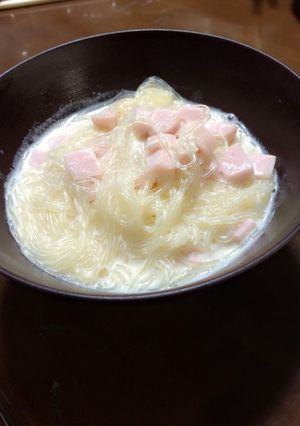 豆乳と魚肉ソーセージのはるさめスープ-レシピのメイン写真