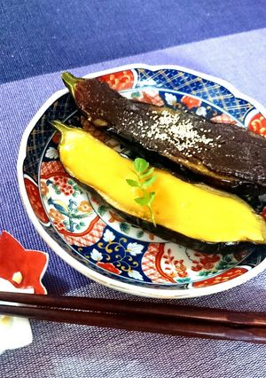 ２色なす田楽☆赤味噌とゆず味噌で-レシピのメイン写真