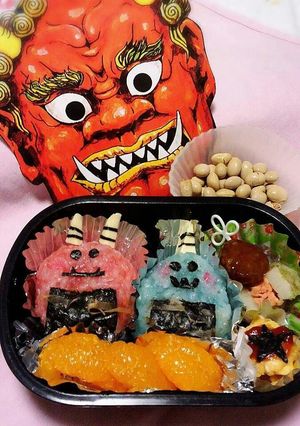 節分　鬼さんお弁当(鬼おにぎり)-レシピのメイン写真