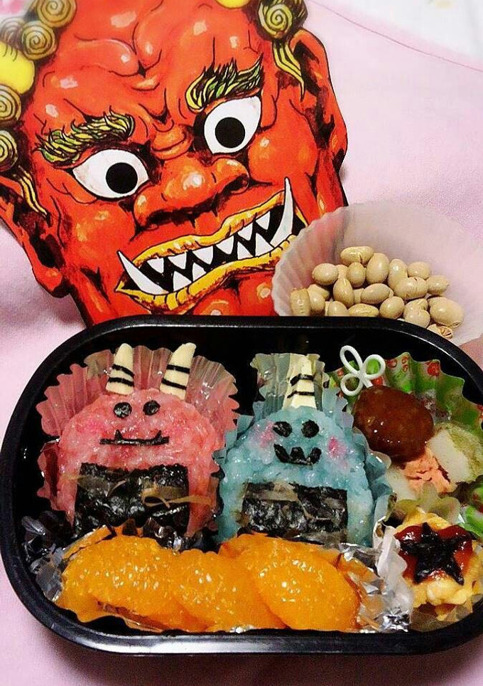 節分　鬼さんお弁当(鬼おにぎり)-レシピのメイン写真