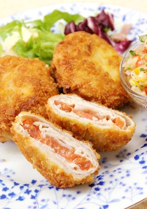 ダイエットや節約に！トマトinとんかつ-レシピのメイン写真