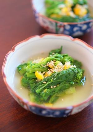 塩ゆずでシンプル❀菜の花のお浸し-レシピのメイン写真