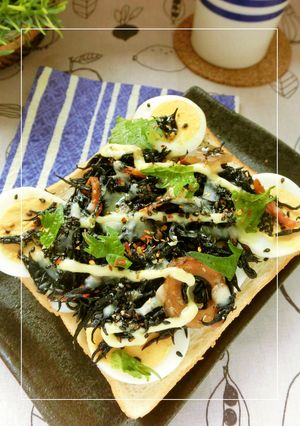 リメイク❀ひじき煮×茹で卵のトースト-レシピのメイン写真