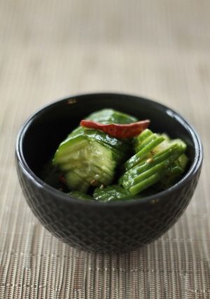高級割烹風！蛇腹胡瓜のごま油和え☆-レシピのメイン写真