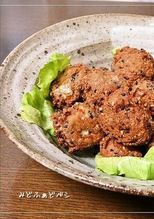 高野豆腐と鯖缶のおつまみ団子-レシピのメイン写真
