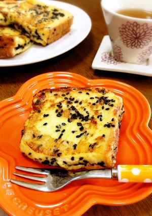 香ばしい♡黒胡麻餡子のフレンチトースト-レシピのメイン写真