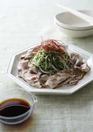 豆苗と豚バラ肉のレンジ蒸し-レシピのメイン写真