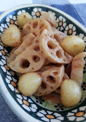 揚げて浸す☆蓮根とにんにく-レシピのメイン写真