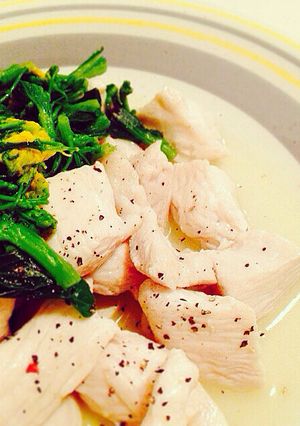 鶏胸肉のレモンガーリック☆菜の花添え-レシピのメイン写真