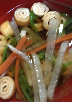 うず巻きふのお吸い物-レシピのメイン写真