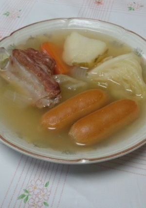 ソーセージとスペアリブの熱々ポトフ-レシピのメイン写真