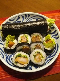 節分☆恵方巻!太巻き寿司♪鶏唐揚げ-レシピのメイン写真