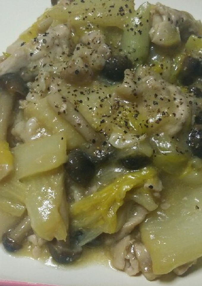 簡単★白菜と豚肉のゴマ油が香る中華炒め★-レシピのメイン写真