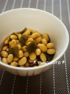 m節分豆で大豆と昆布の煮物-レシピのメイン写真