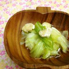 รูปของ 簡単幼児食の常備菜キャベツとあげの煮浸し