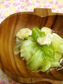 簡単幼児食の常備菜キャベツとあげの煮浸し-レシピのメイン写真