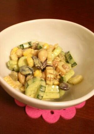 キュウリと竹輪の和風カレーマヨサラダ*-レシピのメイン写真