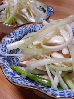 箸休め。ねぎと鶏のピリ辛和え-レシピのメイン写真