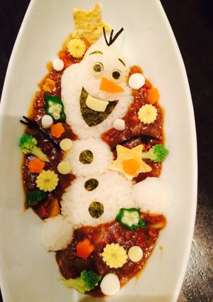 オラフごはん＊デコカレー★キャラ弁にも！-レシピのメイン写真