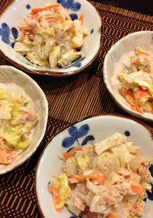 白菜とツナの胡麻マヨサラダ-レシピのメイン写真