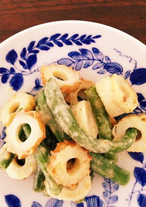 簡単！いんげんとちくわのごま味噌和え-レシピのメイン写真