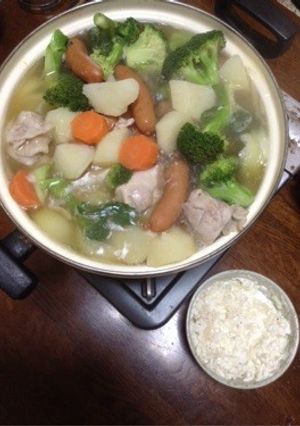 ポトフ風鍋〜らっきょうマヨソース添え-レシピのメイン写真