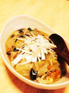 お鍋リメイク♡簡単あんかけネギラーメン♡-レシピのメイン写真