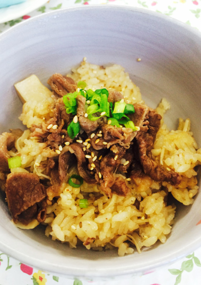 牛肉ときのこの炊き込みごはん-レシピのメイン写真