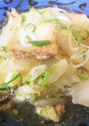 白菜と厚揚げのあっさり卵とじ♪-レシピのメイン写真
