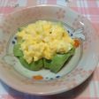 アボカドに半熟チーズ卵♪