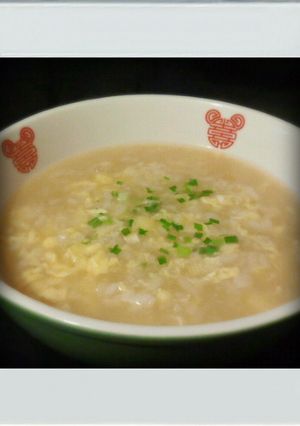 ■簡単朝昼■残りご飯で卵雑炊☆中華粥減量-レシピのメイン写真