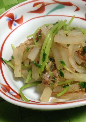 豆苗と大根のおかか炒め-レシピのメイン写真