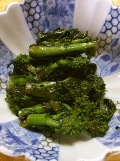 簡単 一品♪ 菜の花の 胡麻油 炒め!-レシピのメイン写真