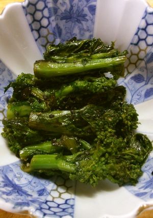 簡単 一品♪ 菜の花の 胡麻油 炒め!-レシピのメイン写真