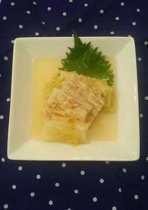 簡単!!白菜と鶏ひき肉のミルフィーユ✾-レシピのメイン写真