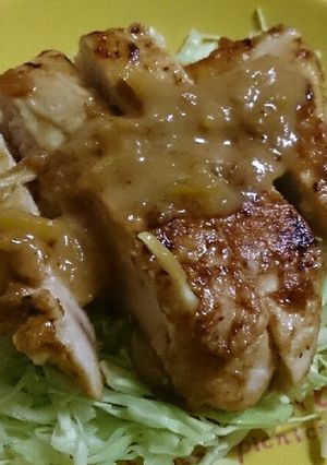 鶏肉のゆず味噌で付け焼き-レシピのメイン写真