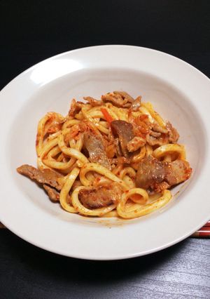 豚キムチうどんつくーろー-レシピのメイン写真